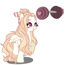 Size: 900x900 | Tagged: safe, artist:gihhbloonde, oc, oc only, pegasus, pony, female, mare, offspring, parent:bulk biceps, parent:fluttershy, parents:flutterbulk, simple background, solo, transparent background