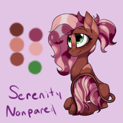 Size: 3333x3333 | Tagged: safe, artist:luxsimx, oc, oc only, oc:serenity nonpareil, earth pony, hybrid, pony, fangs, female, high res, mare, solo