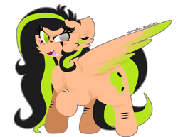Size: 1568x1210 | Tagged: safe, artist:vanillaswirl6, oc, oc only, oc:silver eyes, pegasus, pony, chibi, commission, open mouth, raised hoof, simple background, solo, transparent background
