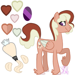 Size: 1000x1000 | Tagged: safe, artist:chelseawest, oc, oc only, oc:creme puff, pegasus, pony, male, petalverse, simple background, solo, stallion, transparent background, two toned wings, wings