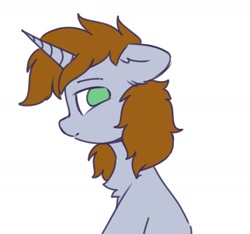 Size: 1153x1080 | Tagged: safe, artist:reonletaviio, oc, oc only, oc:littlepip, pony, unicorn, fallout equestria, cute, eyes open, fanfic, fanfic art, female, green eyes, horn, mare, simple background, sitting, solo, white background