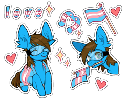 Size: 1305x1006 | Tagged: safe, artist:lacteaspatio, oc, oc only, pegasus, pony, male, pride, pride flag, pride month, safety goggles, simple background, solo, transgender, transgender pride flag, transparent background
