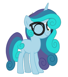Size: 1325x1500 | Tagged: safe, artist:leaficun3, oc, oc only, oc:everfree, pony, unicorn, female, glasses, one eye closed, simple background, solo, teenager, transparent background, wink