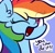 Size: 1920x1891 | Tagged: dead source, safe, artist:php142, rainbow dash, pegasus, pony, g4, blue background, dialogue, female, motivational, one eye closed, open mouth, positive ponies, simple background, solo, wink