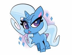 Size: 2761x2104 | Tagged: safe, artist:nekosnicker, trixie, pony, unicorn, g4.5, my little pony: pony life, :p, chest fluff, colored pupils, cute, diatrixes, female, high res, mare, solo, tongue out