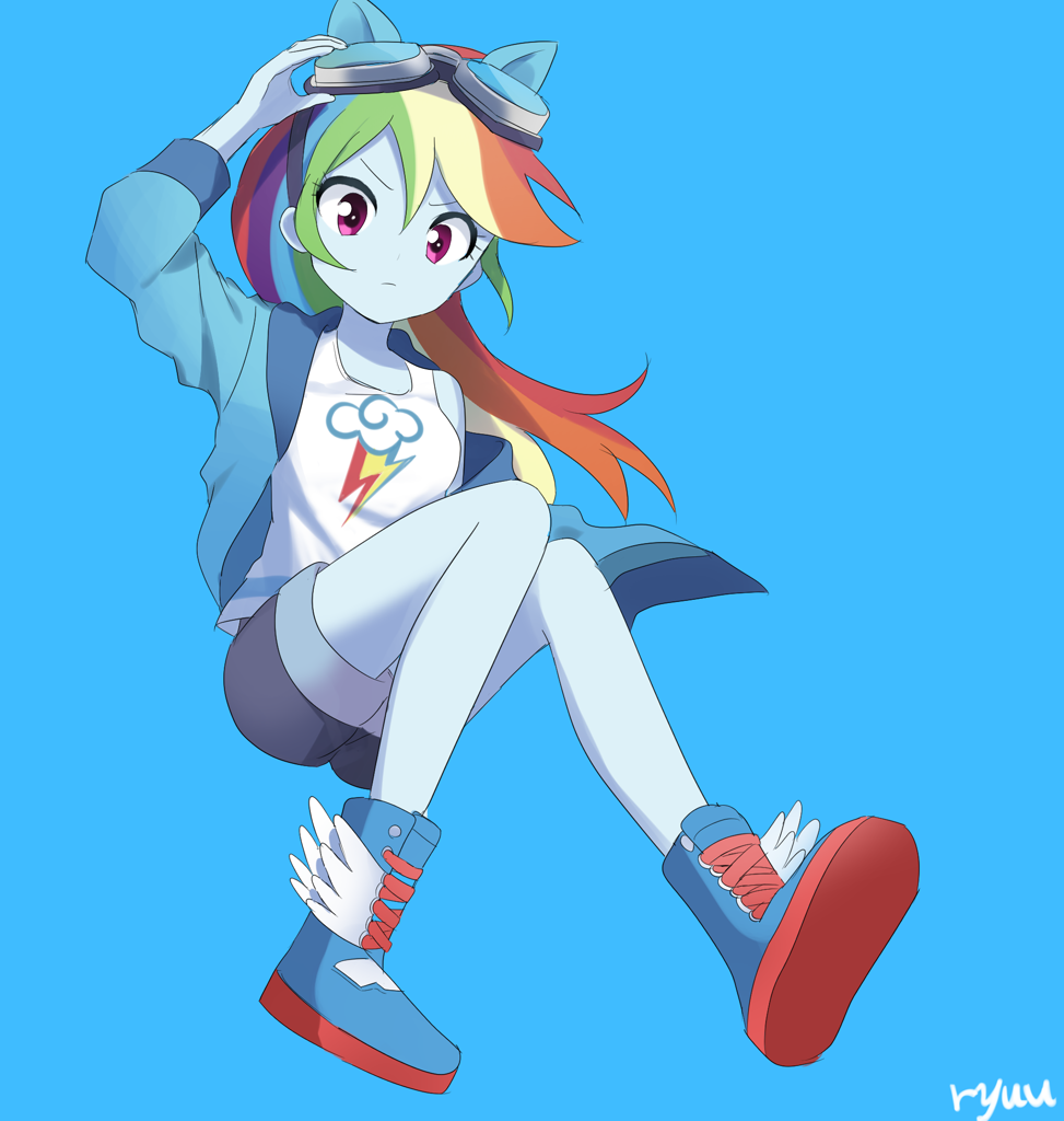 2393292 Safe Artistryuu Rainbow Dash Equestria Girls G4 Anime