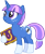 Size: 1491x1834 | Tagged: safe, artist:lightning stripe, derpibooru exclusive, oc, oc only, oc:everstar, pony, unicorn, g4, blue coat, book, coat markings, cutie mark, dappled, freckles, friendship journal, headband, horn, purple eyes, purple mane, show accurate, simple background, socks (coat markings), solo, transparent background, vector