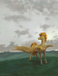 Size: 1320x1708 | Tagged: safe, artist:malinetourmaline, spitfire, pegasus, pony, g4, female, solo