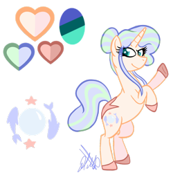 Size: 1000x1000 | Tagged: safe, artist:chelseawest, oc, oc only, oc:ocean weaver, pony, unicorn, female, mare, petalverse, reference sheet, simple background, solo, transparent background