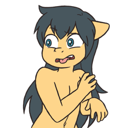 Size: 803x863 | Tagged: safe, artist:xnanchox, oc, oc only, oc:nancho, earth pony, anthro, femboy, male, nudity, simple background, solo, sticker, transparent background