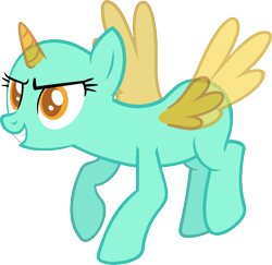 Size: 969x940 | Tagged: safe, artist:pegasski, oc, oc only, alicorn, pony, g4, wonderbolts academy, alicorn oc, bald, base, eyelashes, eyes closed, female, flying, grin, horn, mare, simple background, smiling, solo, transparent background, two toned wings, wings