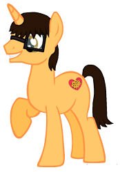 Size: 724x1040 | Tagged: safe, artist:starlightglimmerfan1, oc, oc only, oc:brandon, pony, glasses, simple background, solo, transparent background