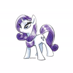 Size: 2048x2048 | Tagged: safe, artist:pfeffaroo, rarity, pony, unicorn, g4, female, high res, mare, simple background, solo, white background