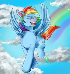 Size: 2100x2200 | Tagged: safe, artist:cynful_arts, rainbow dash, pegasus, pony, g4, flying, happy, high res, practice