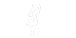 Size: 2000x1000 | Tagged: safe, semi-anthro, ambiguous gender, animated, arm hooves, dancing, frame by frame, monochrome, solo, traditional animation