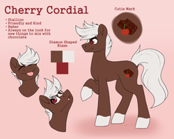Size: 2500x2000 | Tagged: safe, artist:lionbun, artist:littedreamycat, oc, oc:cherry cordial, earth pony, pony, commission, high res, reference sheet