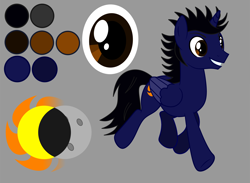 Size: 3774x2756 | Tagged: safe, artist:isrrael120, oc, oc only, oc:astral shine, alicorn, pony, alicorn oc, base used, biography, biography in description, cutie mark, gray background, high res, horn, information, male, ponysona, reference sheet, simple background, solo, stallion, stallion oc, wings