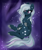 Size: 2500x3000 | Tagged: safe, artist:lionbun, oc, oc:midnight spark, earth pony, pony, chest fluff, eye clipping through hair, floating, high res, hoof on belly, night sky, pregnant, solo, sparkling, unshorn fetlocks