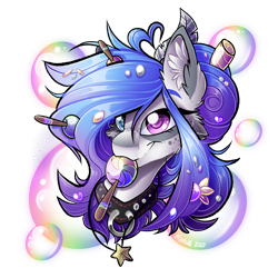 Size: 900x900 | Tagged: safe, artist:mychelle, oc, oc only, oc:sugar rush, pony, bust, candy, female, food, heterochromia, lollipop, mare, portrait, simple background, solo, transparent background