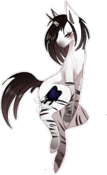 Size: 526x862 | Tagged: safe, artist:shiroikitten, oc, oc only, oc:daymond, hybrid, pony, zony, simple background, solo, transparent background