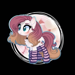Size: 1144x1144 | Tagged: safe, artist:staricy097, oc, oc only, earth pony, pony, chest fluff, clothes, female, mare, socks, solo, striped socks