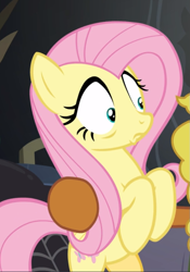 Size: 649x929 | Tagged: safe, screencap, fluttershy, pony, a health of information, g4, bipedal, cropped, female, scared, solo