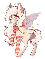 Size: 1025x1345 | Tagged: safe, artist:aniimoni, oc, oc only, pegasus, pony, clothes, simple background, socks, solo, striped socks, tongue out, transparent background, two toned wings, wings