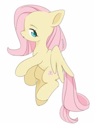 Size: 1639x2160 | Tagged: safe, artist:mikey_pony, fluttershy, pegasus, pony, g4, cute, female, mare, profile, shyabetes, simple background, solo, white background