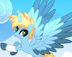 Size: 1280x1024 | Tagged: safe, artist:themune, oc, oc only, oc:harmony star, alicorn, pony, alicorn oc, g5 concept leak style, horn, large wings, slender, solo, thin, wings