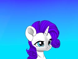 Size: 1080x810 | Tagged: safe, artist:bellas.den, rarity, pony, unicorn, g4, bust, female, gradient background, mare, smiling, solo