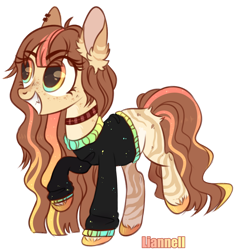 Size: 1280x1338 | Tagged: safe, artist:liannell, oc, oc only, earth pony, pony, clothes, female, mare, simple background, solo, sweater, transparent background