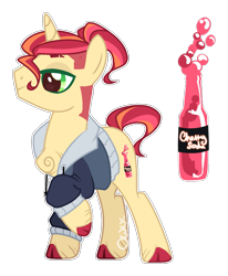 Size: 1191x1442 | Tagged: safe, artist:vintage-owll, oc, oc only, oc:cherry pop, pony, unicorn, clothes, hoodie, male, simple background, solo, stallion, transparent background