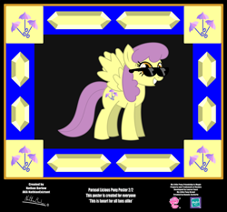 Size: 4254x3962 | Tagged: safe, artist:nathianexiztant, parasol, pony, g4, absurd resolution, poster, solo, sunglasses