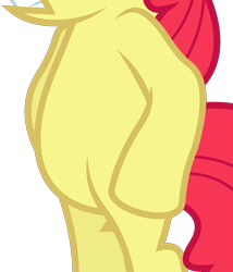 Size: 3241x3786 | Tagged: safe, artist:dasprid, edit, vector edit, apple bloom, pony, g4, hearts and hooves day (episode), belly, bipedal, cropped, female, high res, pictures of bellies, simple background, solo, transparent background, vector