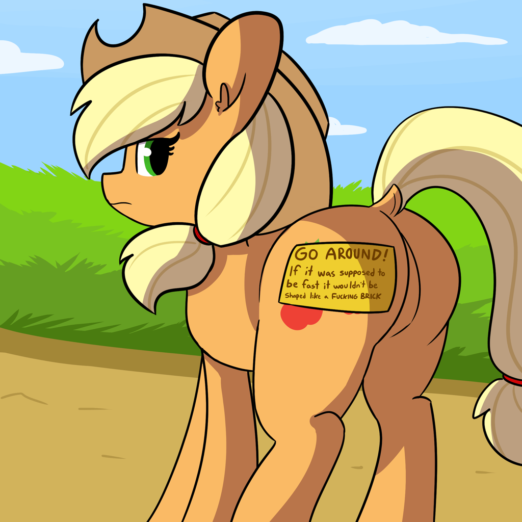 ...artist:tjpones, applejack, earth pony, pony, applebutt, applejack is not...