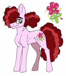 Size: 4024x4656 | Tagged: safe, artist:celestial-rainstorm, oc, oc only, oc:birthday bash, earth pony, pony, absurd resolution, male, offspring, parent:party favor, parent:roseluck, simple background, solo, stallion, white background