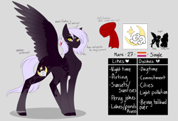 Size: 3792x2596 | Tagged: safe, artist:ohhoneybee, oc, oc only, oc:cloudy night, pegasus, pony, clothes, female, high res, mare, reference sheet, scarf, solo
