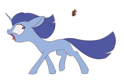Size: 1768x1176 | Tagged: safe, artist:dusthiel, oc, oc only, oc:mirror magic, cockroach, insect, pony, unicorn, female, horn, looking back, mare, roach, running, scared, screaming, simple background, solo, terrified, tongue out, transparent background