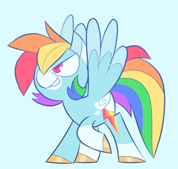 Size: 2842x2700 | Tagged: safe, artist:brdinparadise, rainbow dash, pony, g4, >:d, female, high res, solo