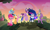 Size: 6960x4164 | Tagged: safe, artist:sweetietwily19, applejack, fluttershy, pinkie pie, rainbow dash, rarity, spike, twilight sparkle, alicorn, dragon, earth pony, pegasus, pony, unicorn, g4, my little pony: friendship is magic, the last problem, absurd resolution, mane seven, mane six, older, older applejack, older fluttershy, older mane seven, older mane six, older pinkie pie, older rainbow dash, older rarity, older spike, older twilight, older twilight sparkle (alicorn), princess twilight 2.0, rainbow, scene interpretation, twilight sparkle (alicorn), winged spike, wings