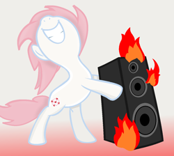 Size: 1152x1032 | Tagged: safe, artist:grapefruitface1, derpibooru exclusive, nurse redheart, earth pony, pony, g4, base used, female, fire, gradient background, show accurate, solo, speaker