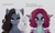 Size: 7440x4410 | Tagged: safe, artist:xsatanielx, oc, oc only, oc:bounty blunter, oc:enya lunar eclipse, bat pony, pony, rcf community, bat pony oc, bat wings, bust, female, mare, portrait, wings