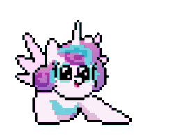 Size: 630x486 | Tagged: safe, artist:2snacks, princess flurry heart, alicorn, pony, g4, adorawat, animated, baby, cute, dancing, diaper, female, flurrybetes, get stick bugged lol, meme, open mouth, pixel art, simple background, solo, transparent background, wat