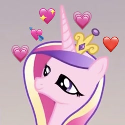 Size: 750x750 | Tagged: safe, screencap, princess cadance, alicorn, pony, g4, games ponies play, season 3, female, heart, mare, smiling, solo
