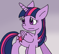 Size: 723x667 | Tagged: safe, artist:cmara, twilight sparkle, alicorn, pony, g4, female, mare, solo, twilight sparkle (alicorn), worried