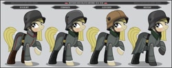 Size: 1280x512 | Tagged: safe, artist:brony-works, earth pony, pony, clothes, female, germany, helmet, mare, solo, uniform, world war i