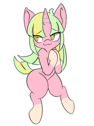 Size: 1536x2048 | Tagged: safe, artist:steelsoul, oc, oc only, oc:rose lemonade, pony, unicorn, colt, male, simple background, solo, transparent background, two toned mane, viewer gender confusion