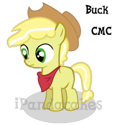 Size: 624x684 | Tagged: safe, artist:ipandacakes, oc, oc only, oc:lil' buck, earth pony, pony, earth pony oc, offspring, parent:applejack, parent:flim, parents:flimjack, simple background, solo, transparent background