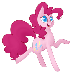 Size: 500x500 | Tagged: safe, artist:breadcipher, pinkie pie, earth pony, pony, g4, colored pupils, female, mare, open mouth, simple background, solo, transparent background