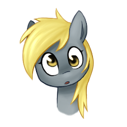Size: 250x250 | Tagged: safe, artist:breadcipher, derpy hooves, pony, g4, bust, cute, derpabetes, female, head only, looking at you, mare, open mouth, portrait, simple background, solo, transparent background